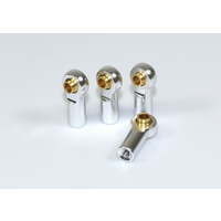 Absima Alu Rose Joints/Turnbuckles (4) silver 1:10