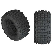 Arrma dBoots Backflip LP 4S Tyre Set, Glued, Black, 2 Pieces, AR550050