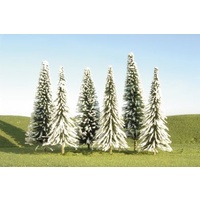 Bachmann 3 4 Pine Trees W/Snow (9) *