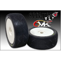 6Mik Scratch Tyres on rims 0/18 Super Soft compound (pair) White Rims, Unglued