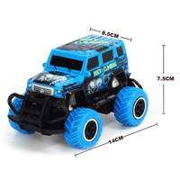 1:43 Scale 4 channel RC Blue RTR car Body, (Requires AA Batteries)